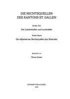 Die allgemeinen Rechtsquellen des Rheintals. SSRQ SG XIV...